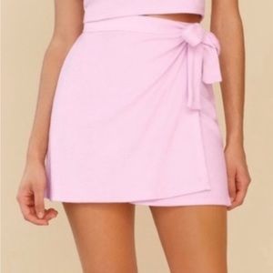 Reformation pink terry wrap skirt - Small